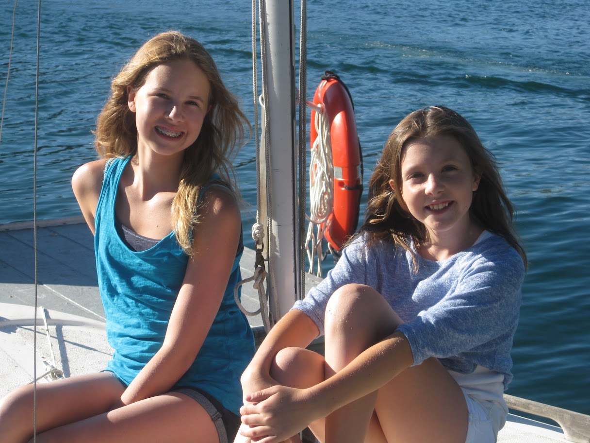 kids on foredeck